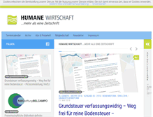 Tablet Screenshot of humane-wirtschaft.de